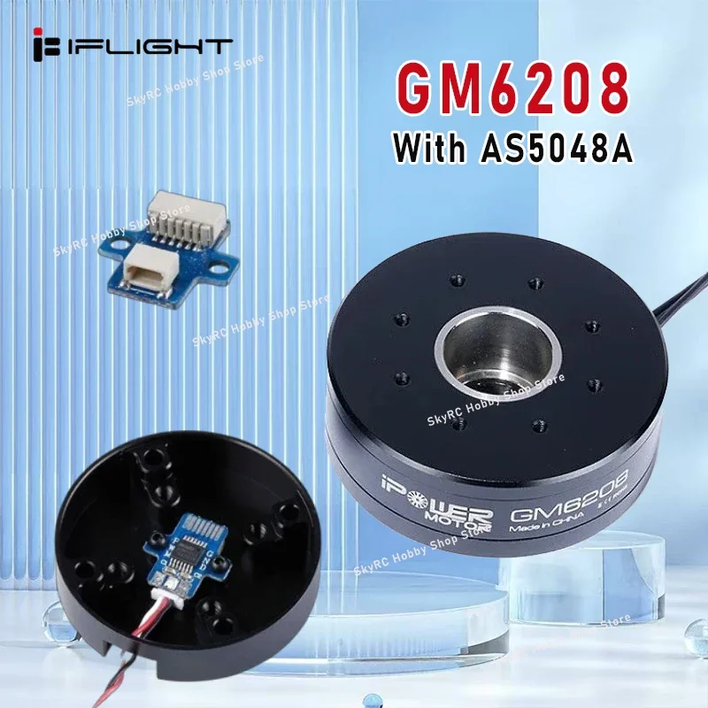 iFlight IPower GM6208 150T Brushless Gimbal Motor AS5048A Hollow Shaft 3.6KG/cm Torque for DSLR CANON 5D MARK II/III RC FPV