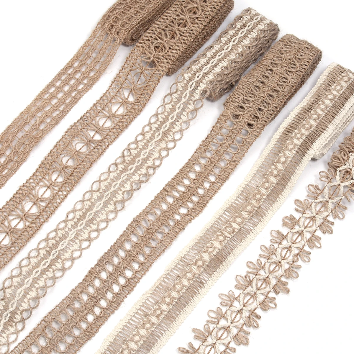 2 Meter Natural Jute Ribbon Burlap Braided Tape Gift Webbing Rope for DIY Bouquet Packing Wedding Party Home Decoration Supplies