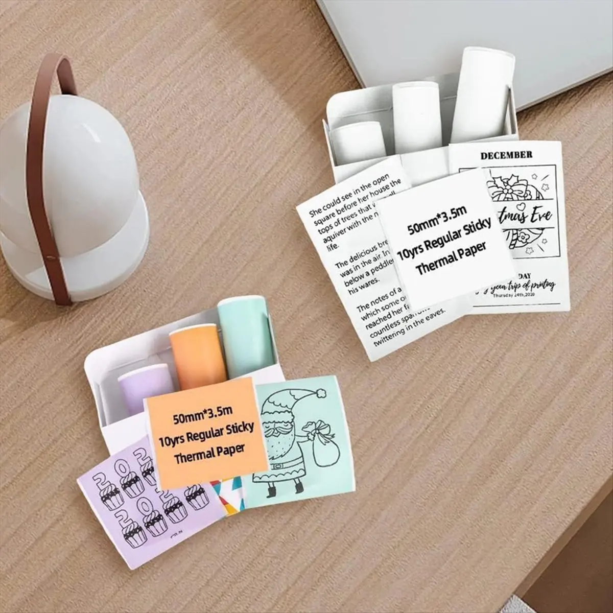 

MYdaY- Print Pod Sticker Printer, Mini Pocket Printer, Inkless Sticker Printer Portable Mini Thermal Printer with Print Paper