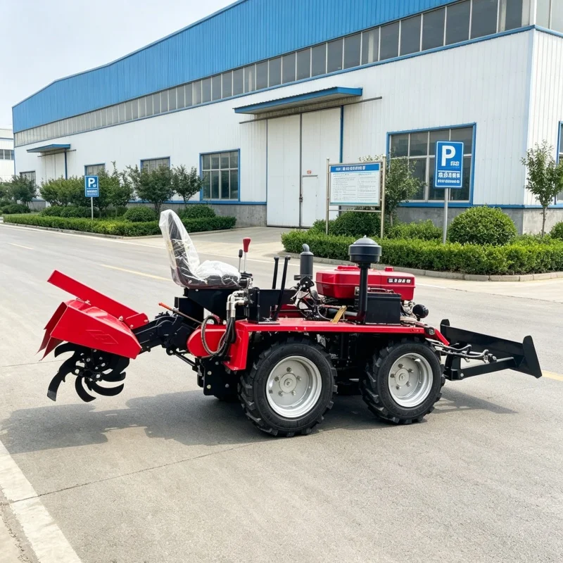Customized 4‑Wheel Rotary‑Tilling Agricultural Machinery, Highly‑rated Dual‑Purpose Rotary‑Tilling & Seeding Farm Cultivator