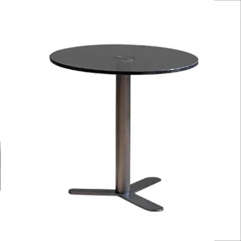 Table Basse Latérale Modulaire en Marbre Noir, Design Moderne, Mobilier de Salon