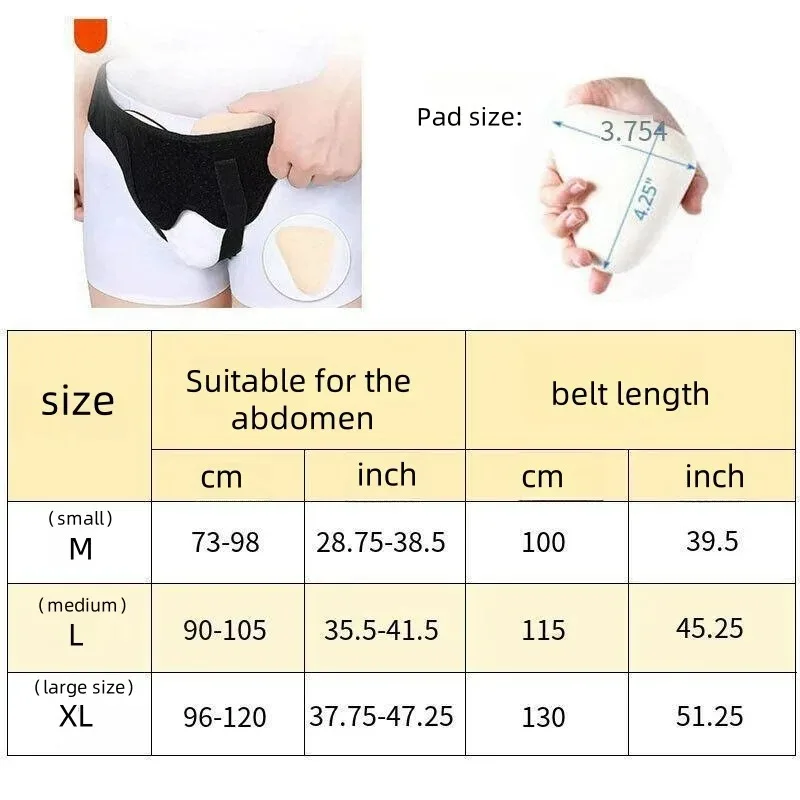 Hernia Belt for Men Small Intestinal Gas Hernia Fixation Support Belt for Middle-Aged And Elderly Adults Inguinal Hernia Care