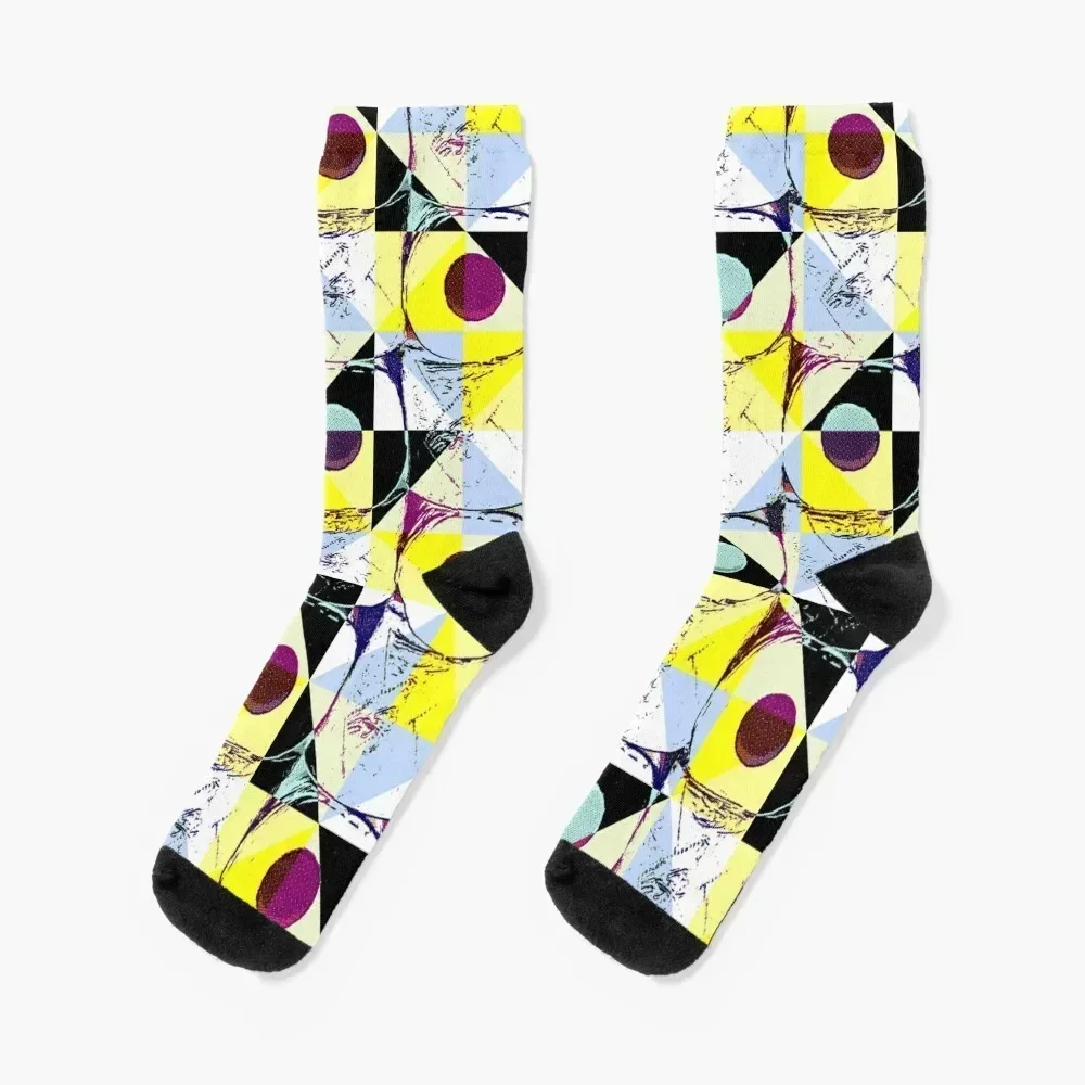 

TP Crazy - black and yellow Socks christmas stocking Lots Wholesale Socks Female Men's