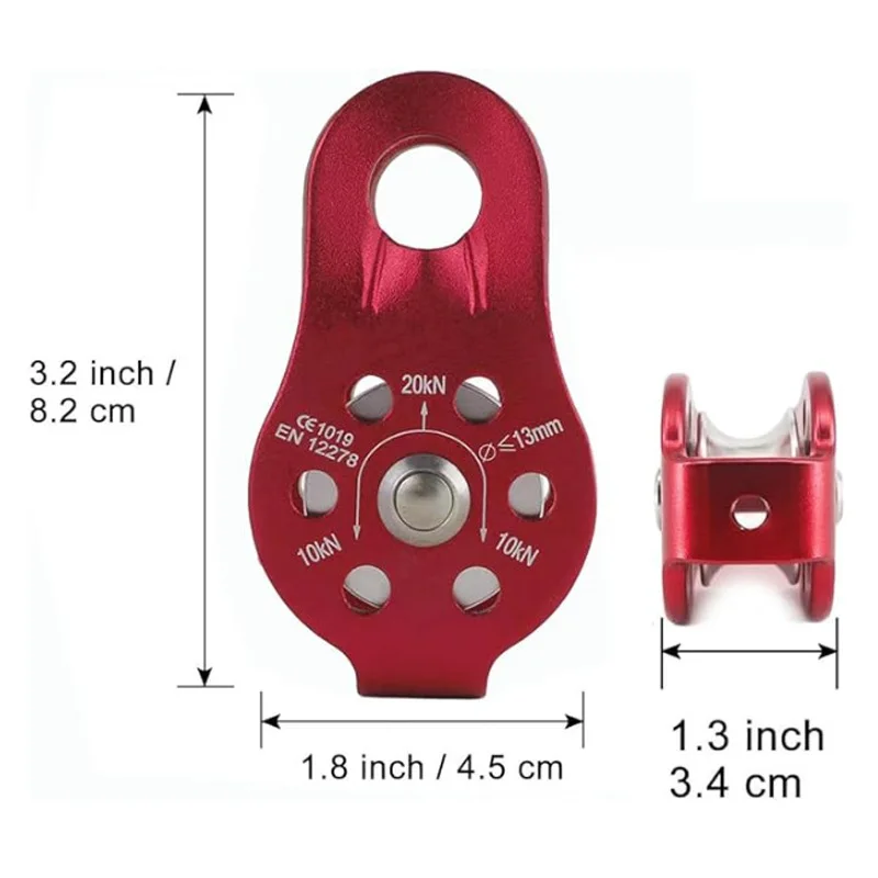 Pulley Outdoor Fixed Mountaineering Single Pulley Hoisting Crossing Rock Climbing Ring Single Pulley 20