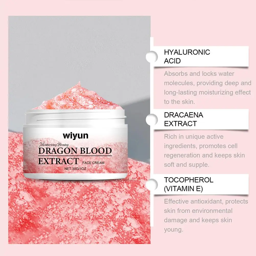 Effective Dragon Blood Cream Essence Moisturizing Hydrating Smoothing Lightening Brightening Korean Serum Skin Care Product