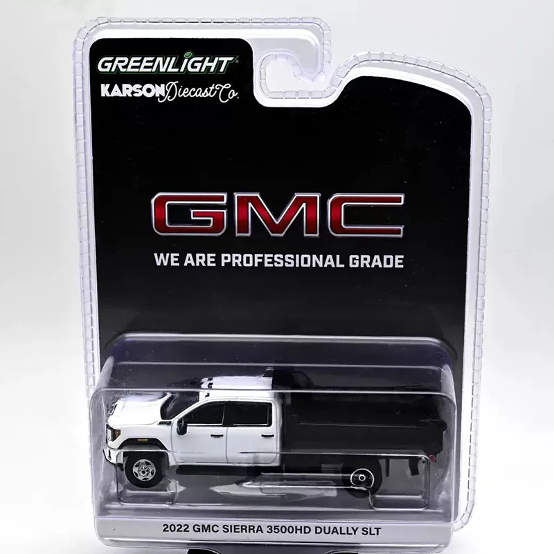 Nuevo en Stock, Greenlight 1:64 Sierra 3500hd Ram1500 Gmc Sierra, Modelo de Camión Volquete, Miniatura de Aleación Fundida a Presión, Juguetes Personalizados, Regalos para Niños