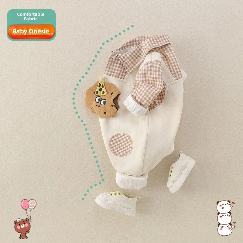 Autunno Outfit Baby Rer Ragazzi Plaid Lungo Sve Vestiti Vestito aderente Primavera Autunno Jaet Pantaloni lunghi a vita alta Alto contenuto