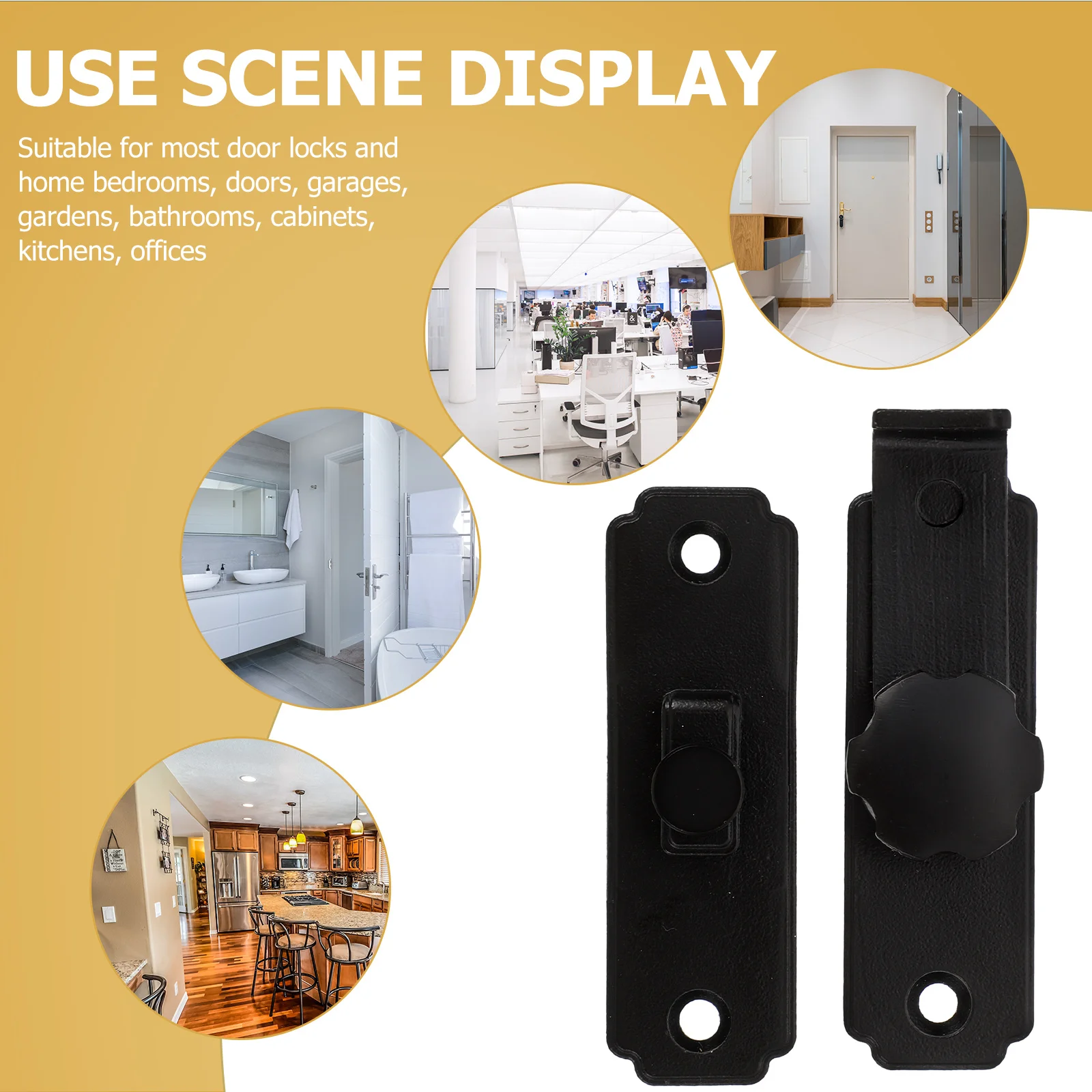 Cerradura de puerta corrediza de Granero, pestillo de puerta de Granero resistente de acero inoxidable de 180 grados, pestillo de puerta de instalación rápida para jardín y baño