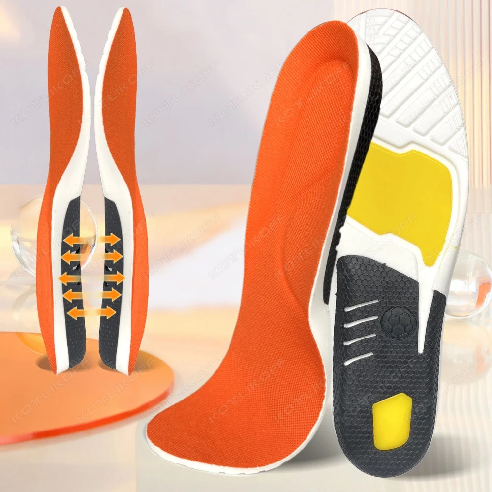 

KOTLIKOFF Orthopedic Insoles For Shoes Elastic Shock Absorbing Shoe Insoles Foot Arch Support Massage Plantar Fasciitis Pad