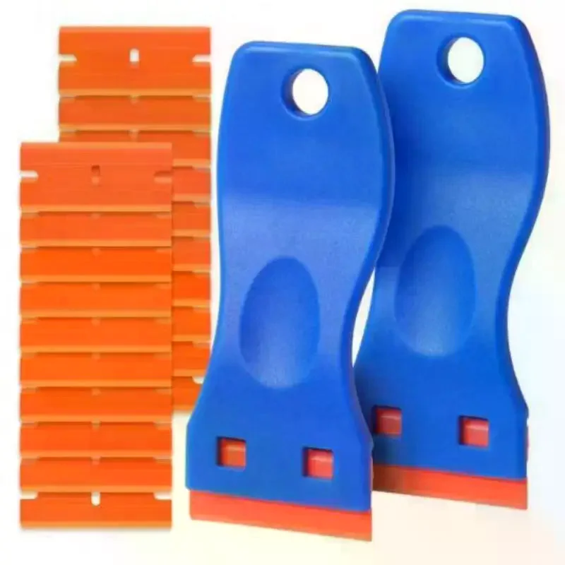 1 Set Glue Removal Cleaning Tool Set With Anti Slip Handles Replaceable Blades For Home Car Sticker Removing Window Cleaning