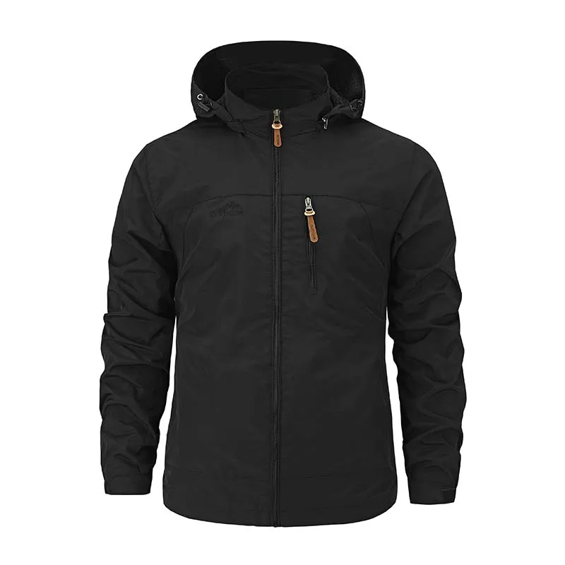 

Men Streetwear Jackets Hooded Outdoor Raincoat Hiking Windproof Jacket Climbing Outdoor Jackets Men's Waterproof Rain Jacket