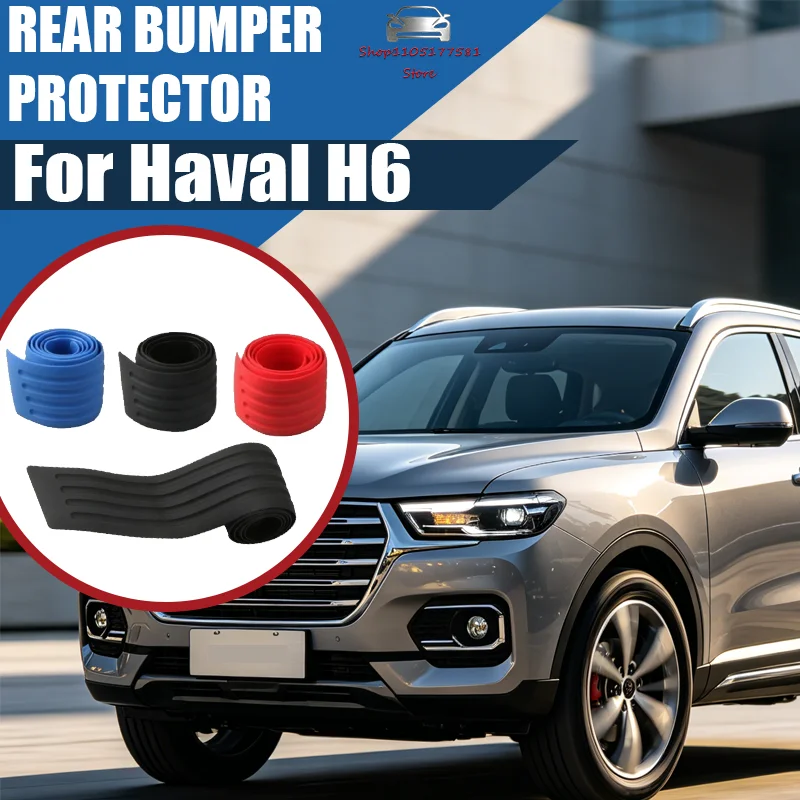 

For Haval H6 Custom Car Trunk Door Sill Plate Protector Anti-Scratch Rear Bumper Guard Rubber Mouldings Pad Trim