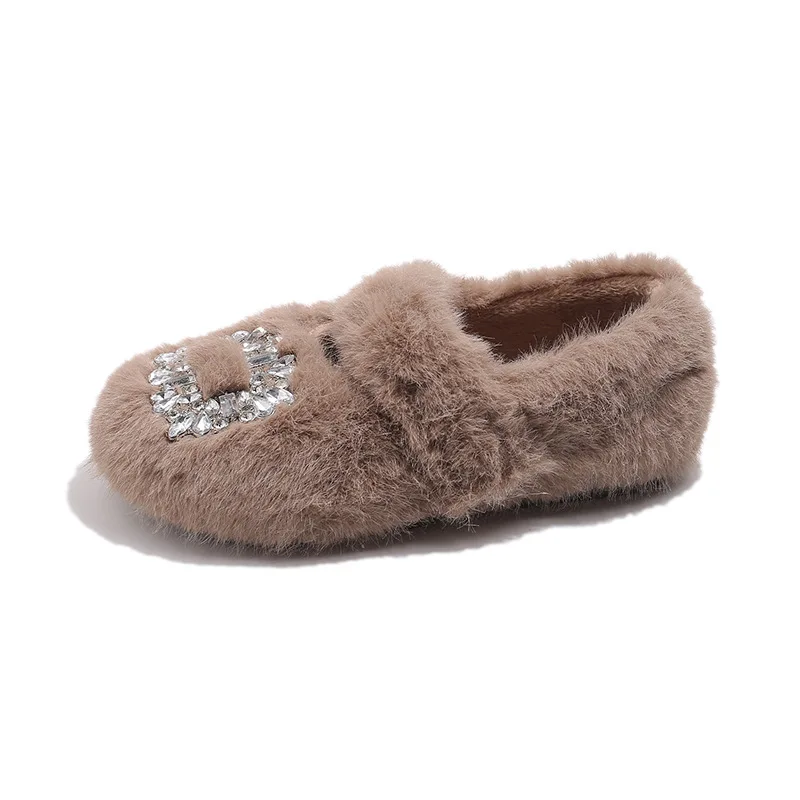 

Fashion Girls' Shoe 2025 Winter New Kids Cotton Shoe Comfort Versatile Girl Water Diamond Casual Shoe Simple Fashion Women Shoes