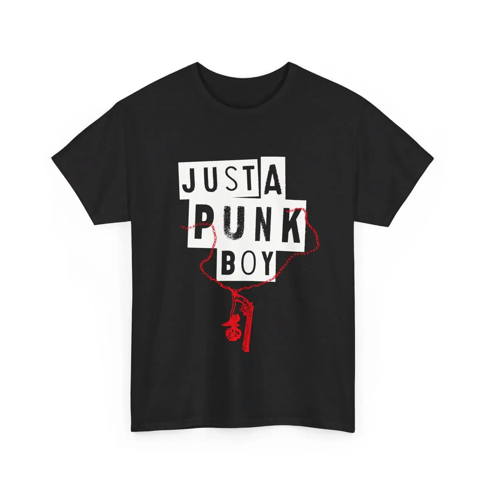 Just A Punk Boy T Shirt Alternative Xmas Hardcore in 6 colorways vintage Washed Breathable Soft Casual Unisex Comfortable