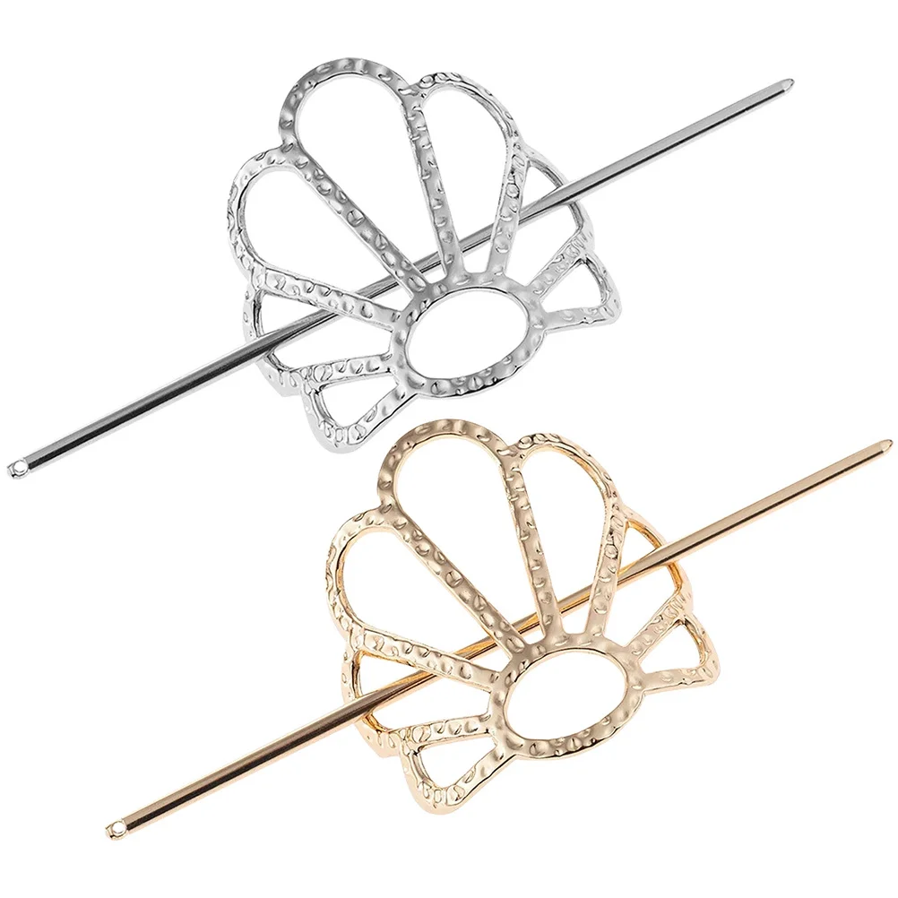 

2Pcs Hollow Metal Alloy Hair Stick Bun Holders Vintage Hairpins Hair Clips for Women Stylish Party Hairstyle Accessories