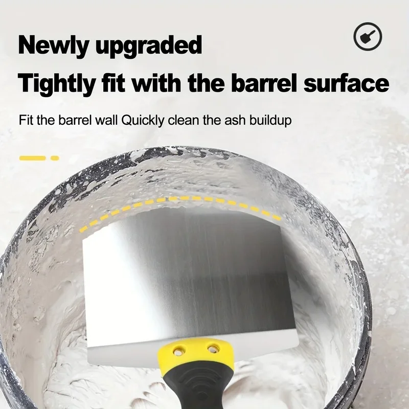 Stainless Steel Fan-shaped Curved Trowel, Thickened Plaster Spatula, Ash Scraper for Painters & Plasterers