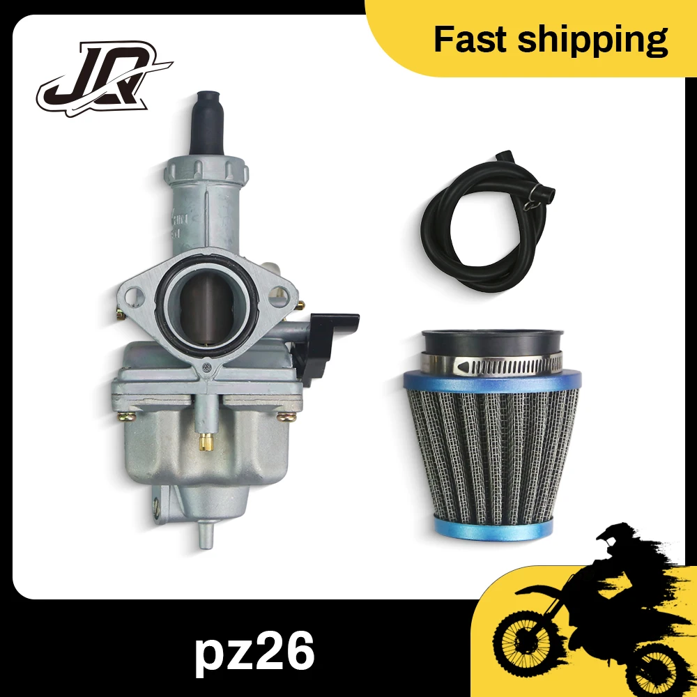 For Heihin PZ26 Carburetor With Air Filter For Honda CG125 CB125 XL125S TRX250 TRX 250EX Recon 125cc ATV Dirt Motorcycle Carb
