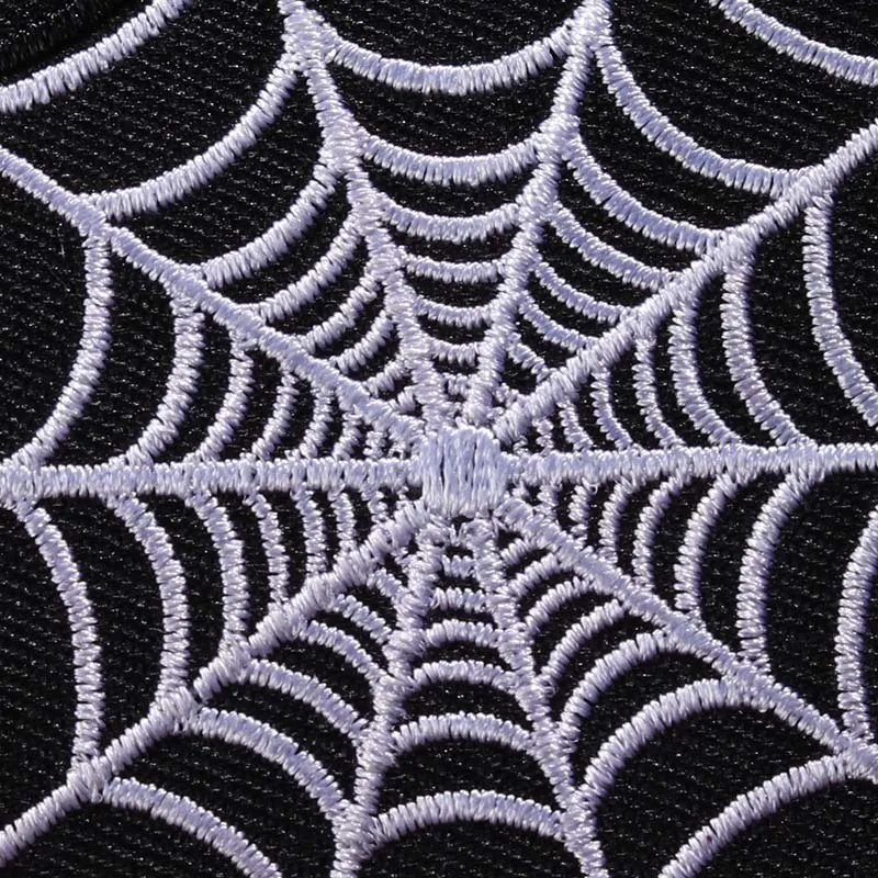 Fine Punk Spider web size: 8.5 * 8.2CM Patches Iron On Embroidered Appliques Sewing On  Clothes Sticker