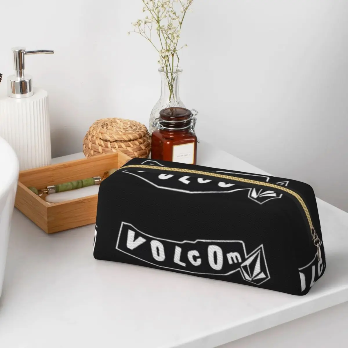 Estuches para lápices con logotipo de V-Volcom para estudiantes, caja para lápices escolar, bolsa para lápices, bolsa para lápices de gran capacidad, soporte para bolígrafos