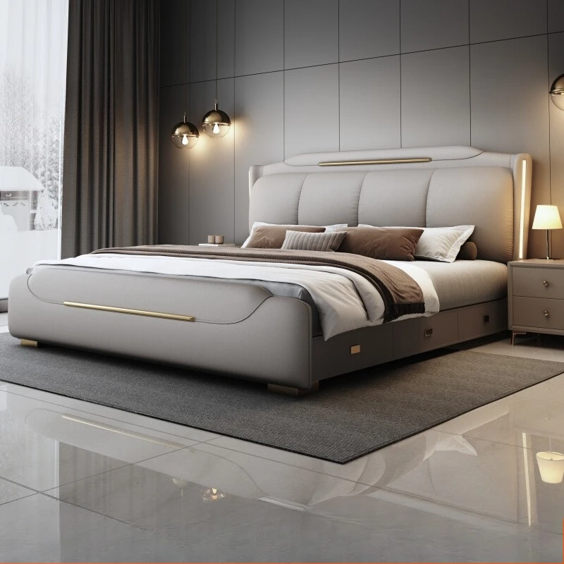 

Minimalist Comfortable Beds Designer Minimalist Queen Size Frames Beds European Wedding Muebles Para El Hogar Home Furniture