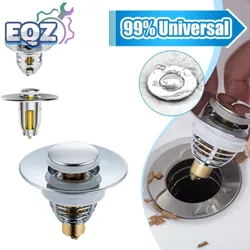 Universal Stainless Steel Pop-Up Bounce Core Basin Drain Filter Hair Catcher Shower Sink Strainer Bath Bathroom Drain Stopper