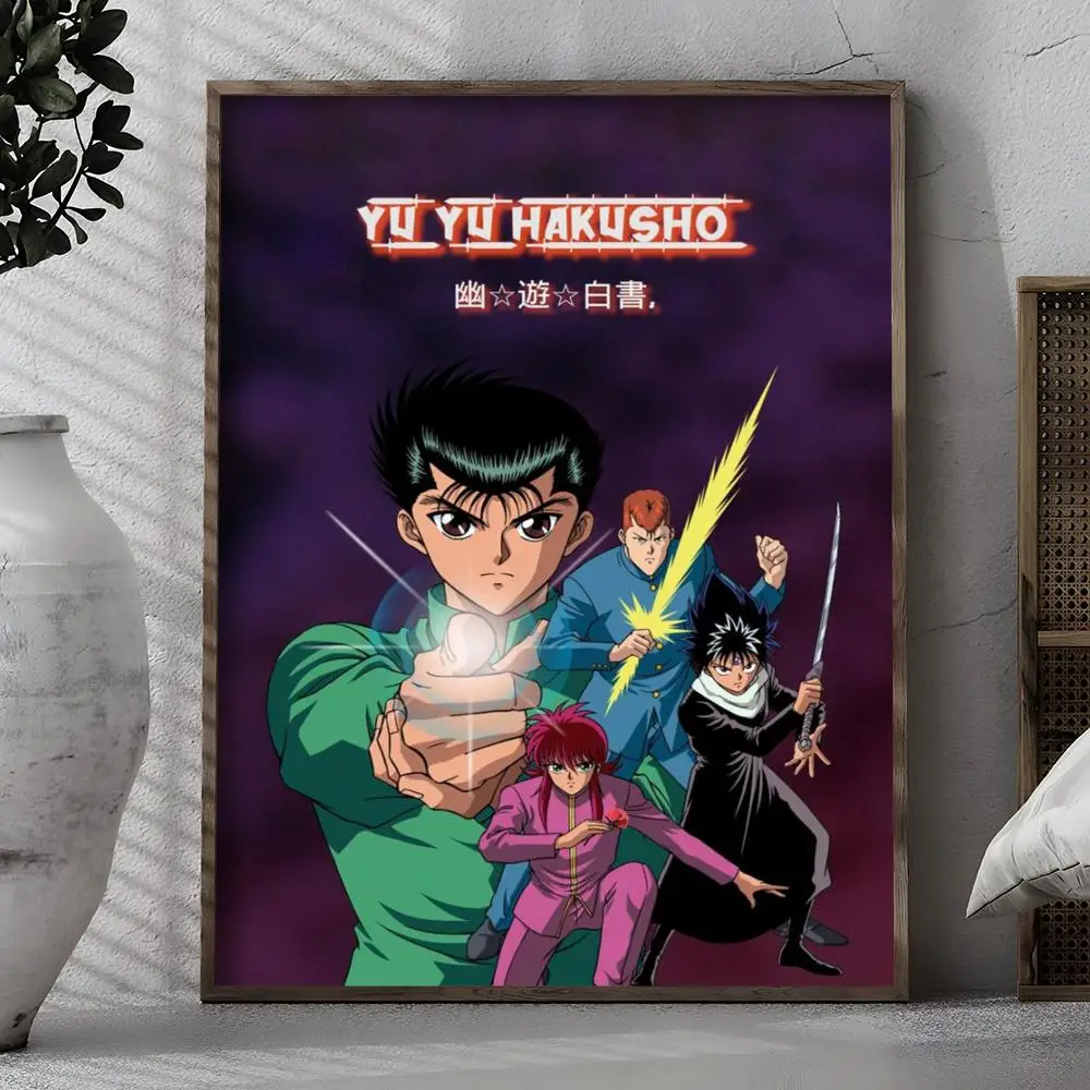 ملصق أنيمي YuYu H-Hakusho ملصق مثالي ذاتي اللصق جدار فني مصمم لمساحات تناول الطعام في المكتب المنزلي