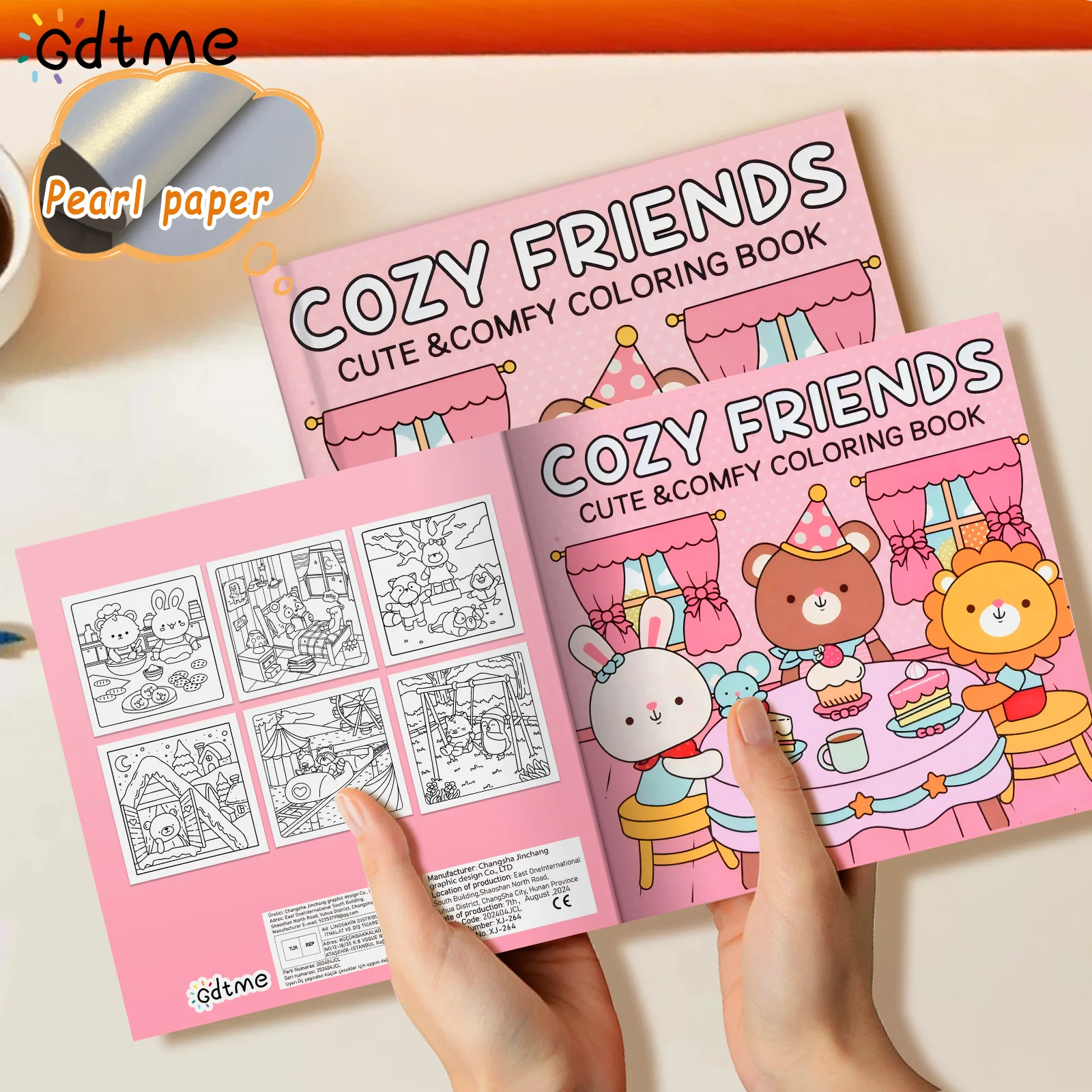 COZY FRIENDS Coloring Book Educational Stress Relief Paperback Painting Gift Graffiti Painting Book for Adults And Teens ﻿