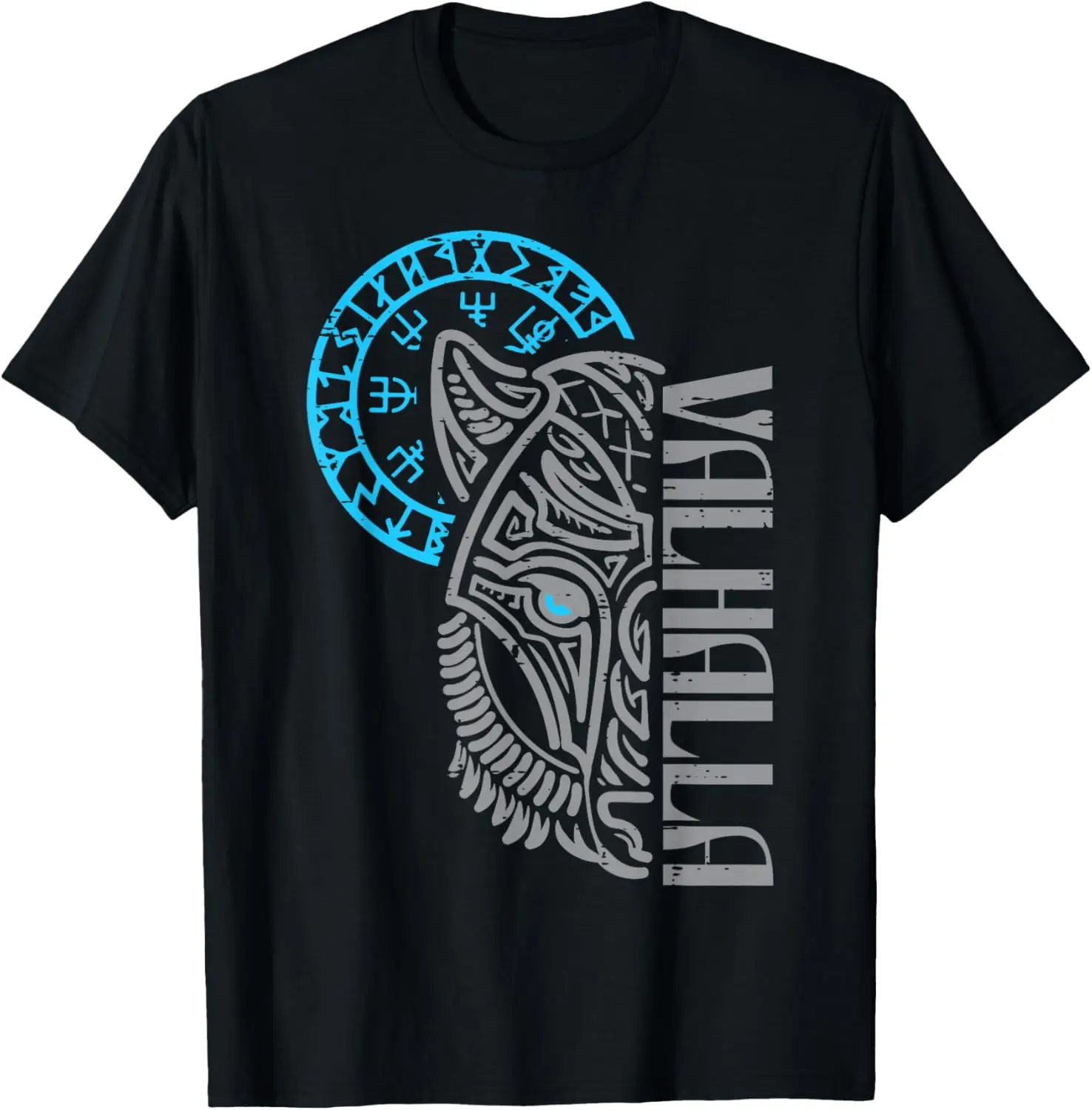 

Norse Mythology Wolf Mask Nordic Warrior Valhalla T-Shirt 100% Cotton O-Neck Short Sleeve Summer Casual Mens T-shirt Streetwear