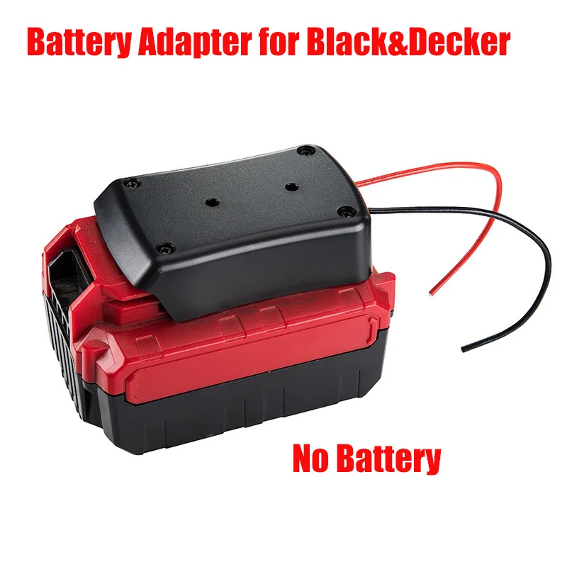 Battery Adapter for Black&Decker 20V Battery Power Wheels Adaptor Dock Power Connector Holder Power Mount with 14 Gauge Robotics