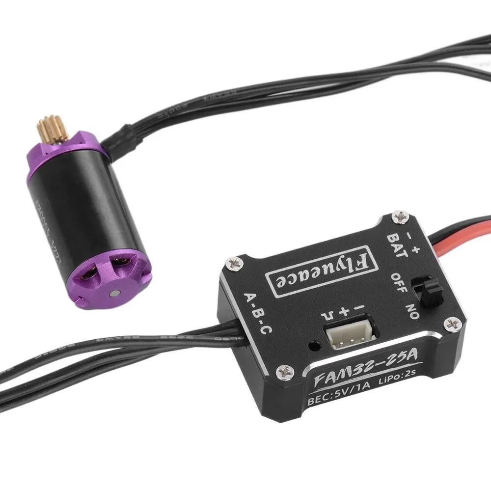 25A ESC 1224 4500KV Outer Rotor Motor Brushless Combo Accessories Set for FMS FCX24 FCX24M SCX24 1/24 RC Crawler Upgrade
