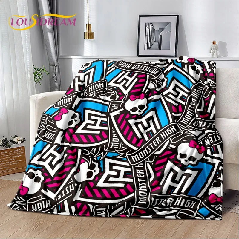 Cartoon Monster High Draculaura Vampire Soft Flannel Blanket for Beds Bedroom Sofa Picnic,Throw Blanket for Outdoor Leisure Gift