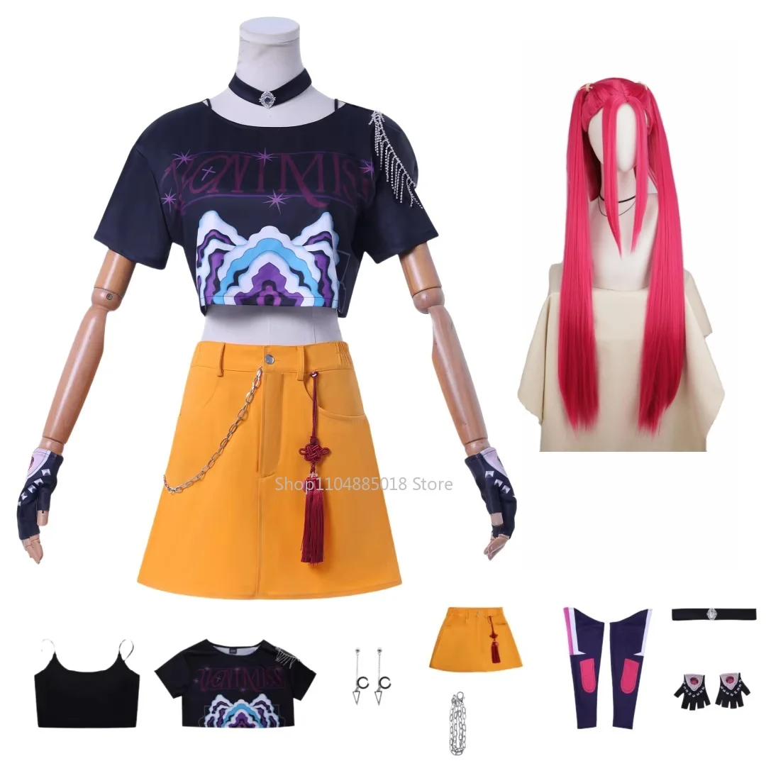 

Anime K-Pop Mira Demon Hunters Cosplay Zoey Rumi Costume Wig