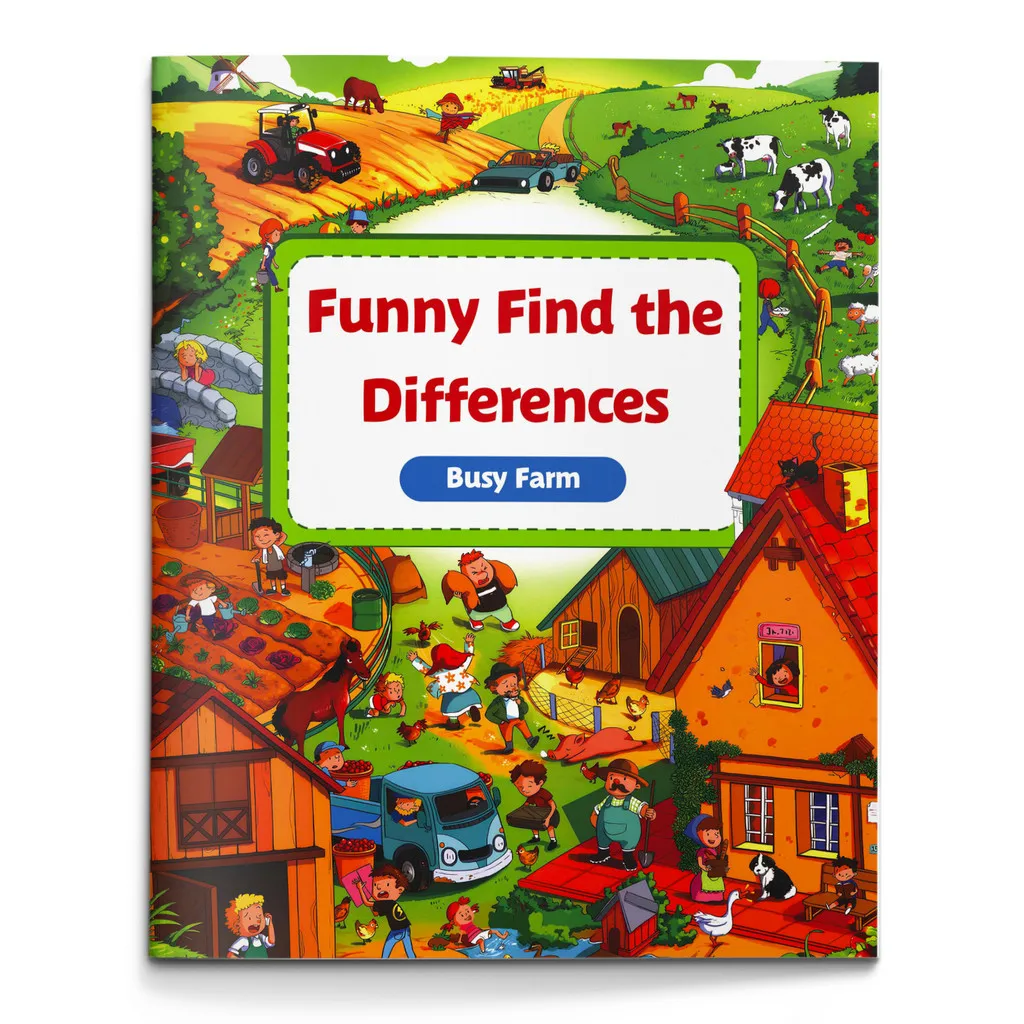 Funny Find the Differences: Busy Farm — Spot-the-Difference Activity Book | Seek-and-Find Visual Puzzles About Farm Life
