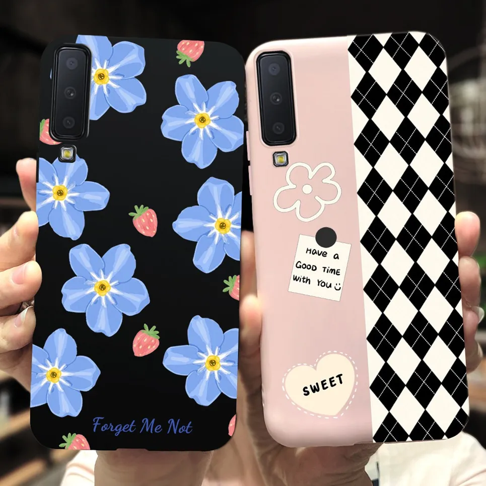 Cases For Samsung Galaxy A7 2018 Cover Silicon Fashion Phone Case Shell For Samsung A7 2018 A750 A750F 6.0