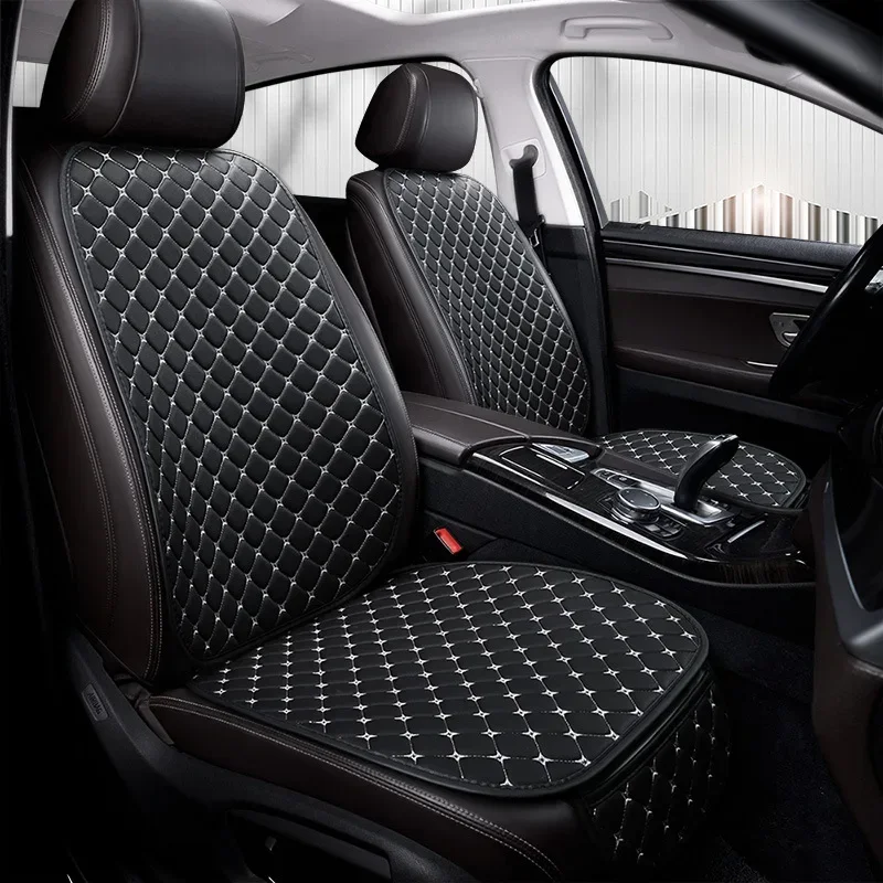 Premium NAPPA Leather Car seat cover Protector Automobiles Universal Mat Chair Seat Car Auto Pad Accessories styling