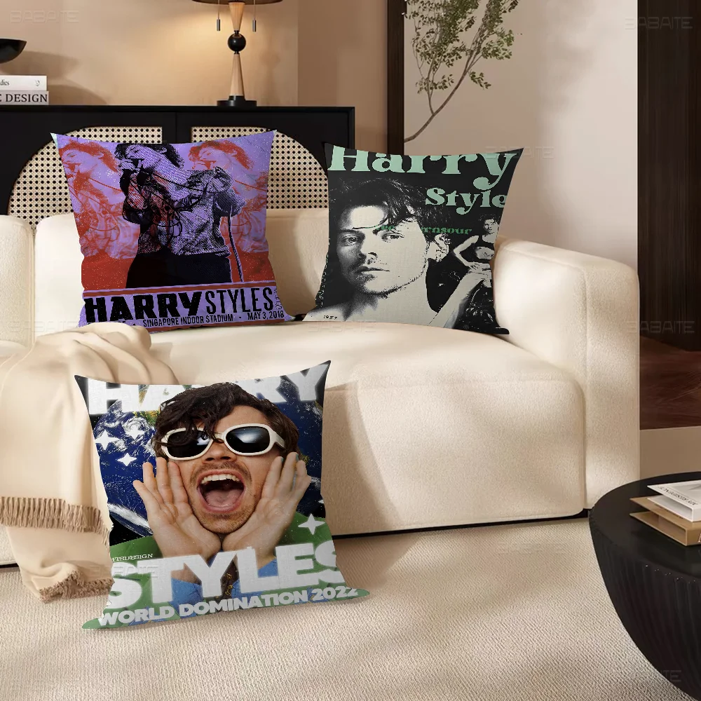 Famous Pop Singer H-Harris_Styles Pillow Gifts Home Office Furnishings Bedroom Sofa Car Cushion Cover case 45x45cm