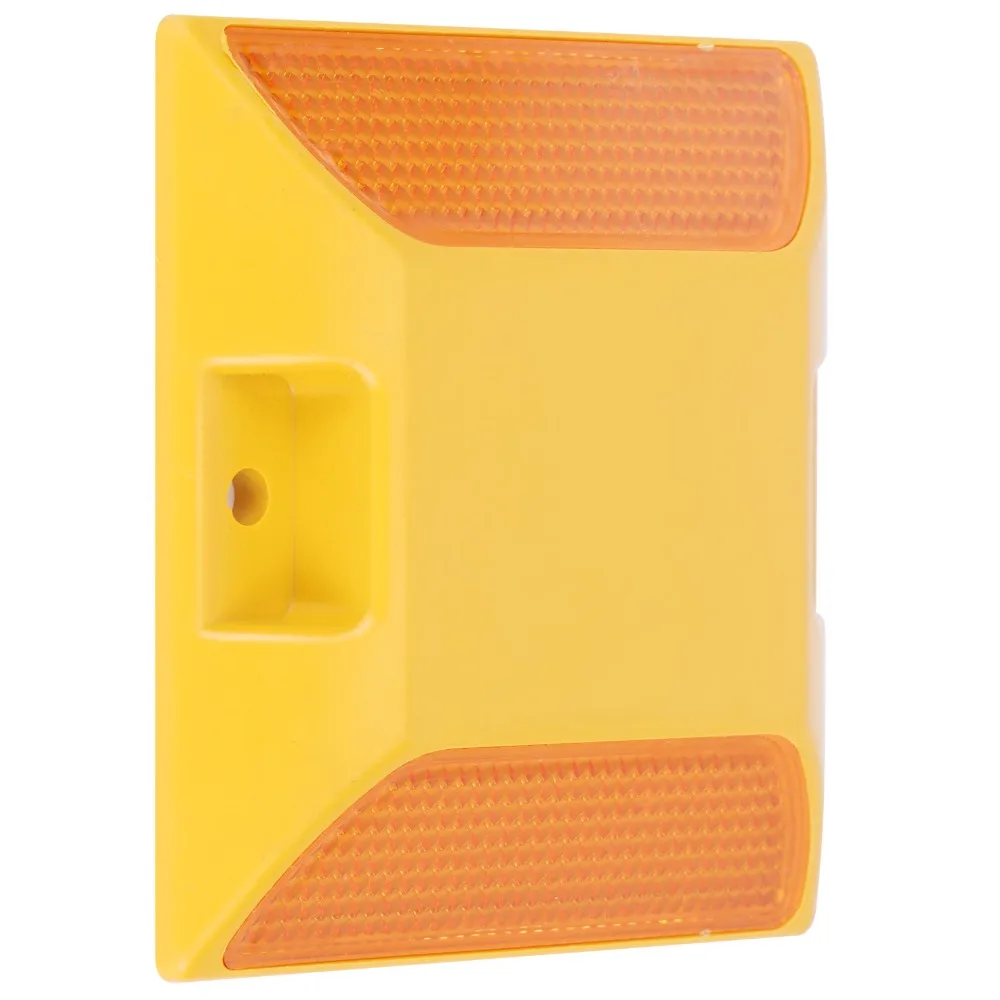 10pcs-durable-double-yellow-road-reflectors-plasticl-reflective-driveway-markers-compact-universal-pavement-markers