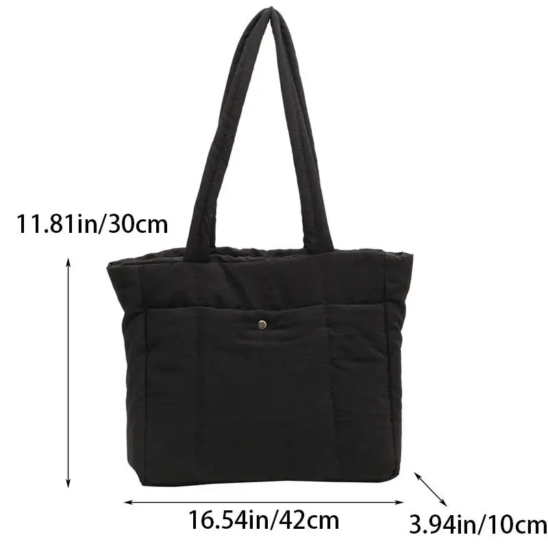 Large Capacity Women\'s Bag Shopping Shoulder Bag Cotton-padded Coat Bag Fashion Handbag