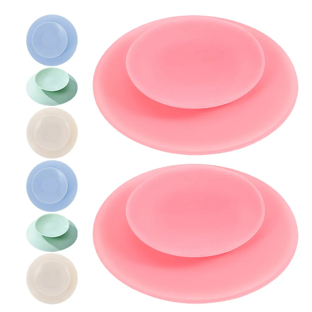 8Pcs Double Sided Silicone Plate Suckers Nonslip Bowl Holders Stable Tableware Pads for Baby Elderly Patients Dining Safety
