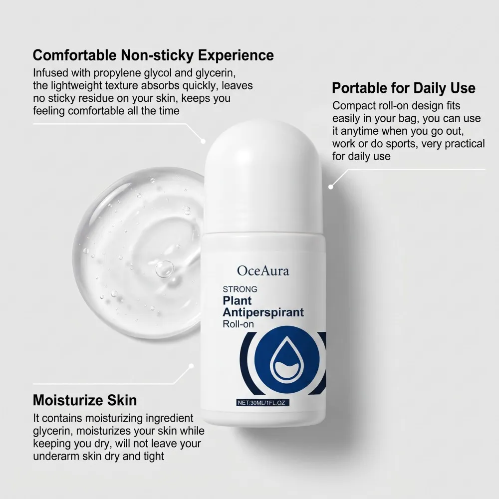 Roll On Deodorant Sweat Control Fresh Scent Non Sticky Comfortable Skin Daily Use Portable Travel Office