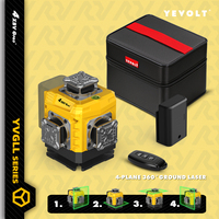 YEVOLT YVGLL4XS16G 16-Line Quick Self-Leveling Laser Level Tool with Shockproof Housing for Pool Construction Fast Job Switching
