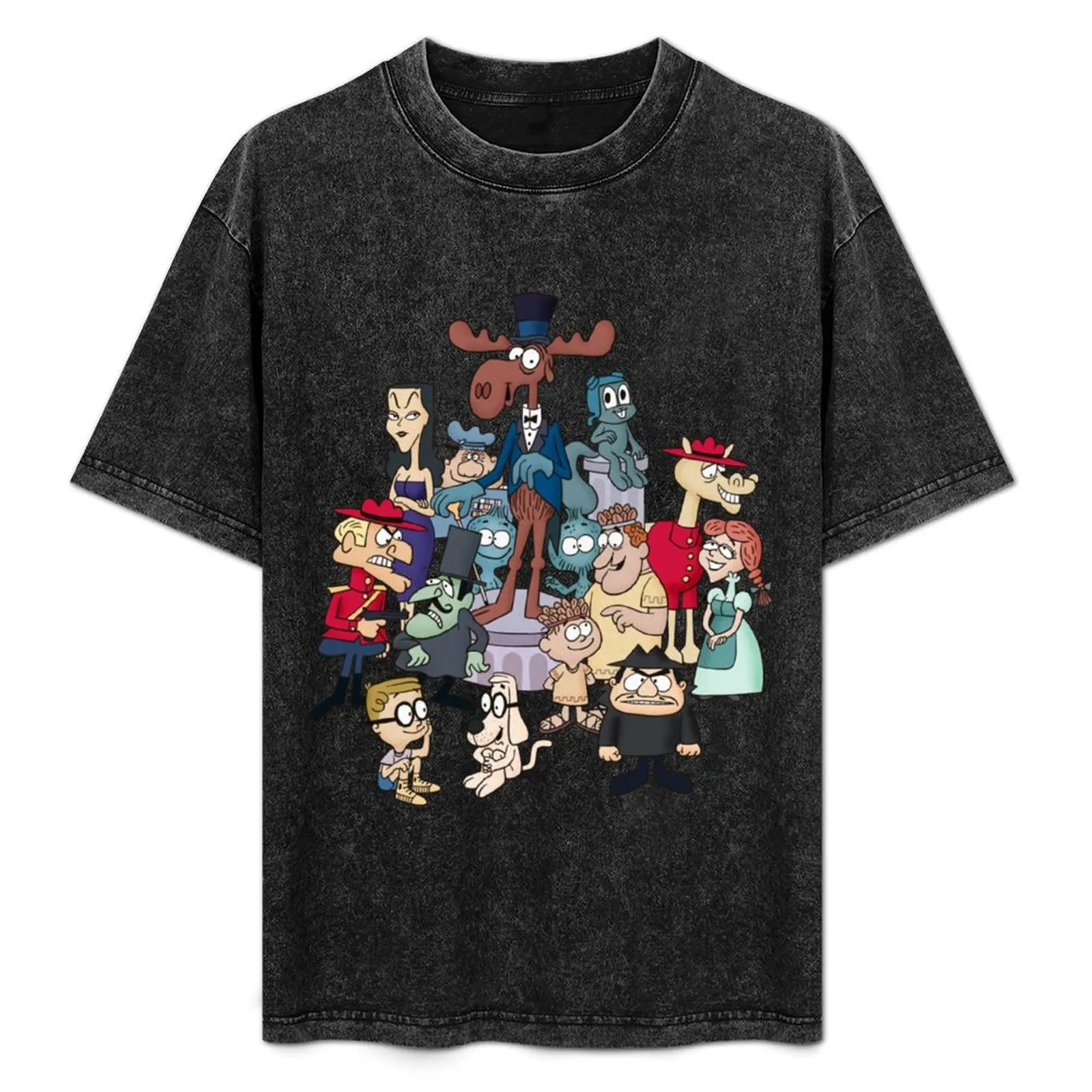 

Tributes to Jay Ward Cartoons Rocky, Bullwinkle, and Friends T-Shirt anime t shirts vintage clothes mens designer t shirt