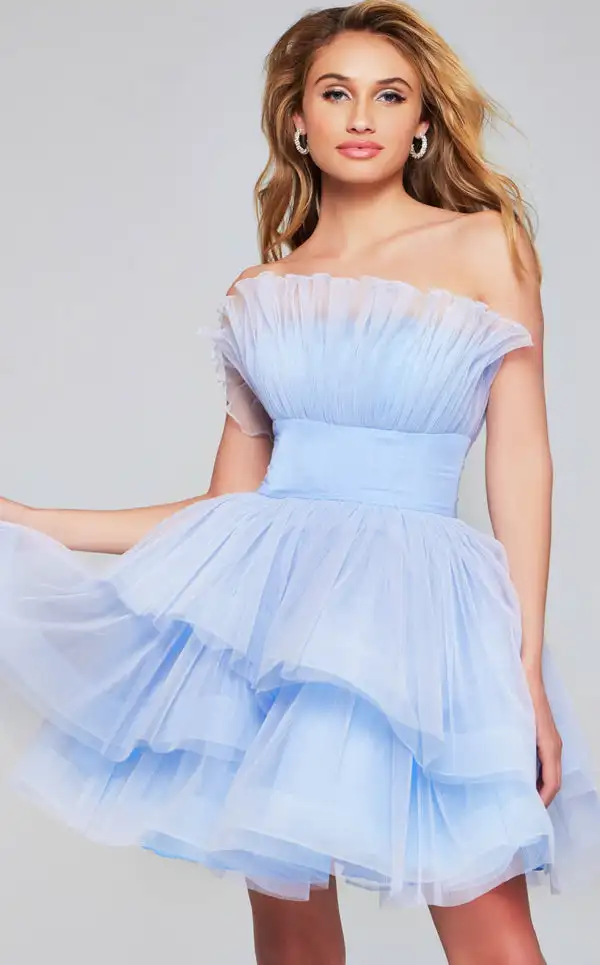

Customized Simple Tulle Tiered Pleat Sash A-line Strapless Mini Dresses Bespoke Occasion Dresses Fashion Sizes Available Casual
