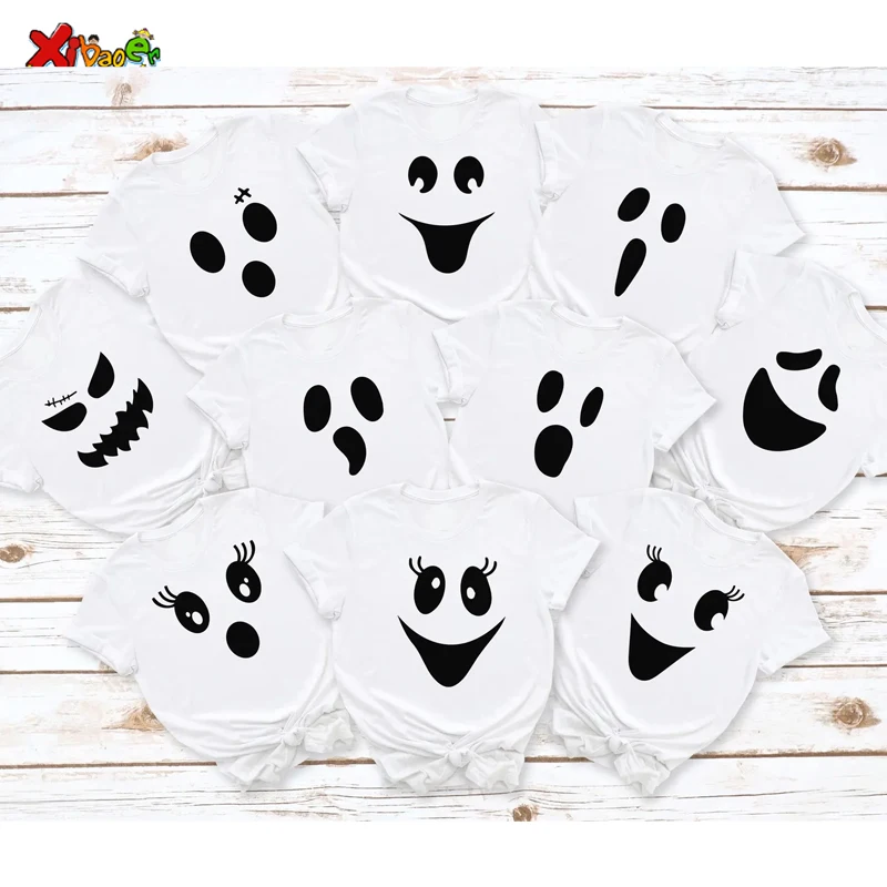 

Halloween Party Shirts Group Halloween Shirts Ghost Faces Matching Tshirt Halloween Family Shirt Matching Family Outfits Family