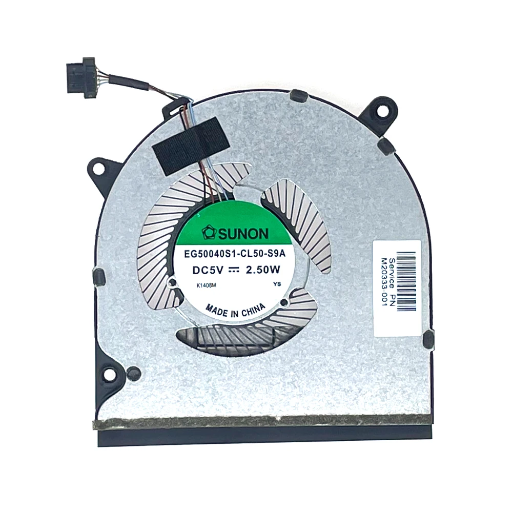 

Replacement cpu cooling fan for HP 15-EG TPN-Q245 M20333-001 EG50040S1-CL50-S9A DC5V 2.50W 4PIN