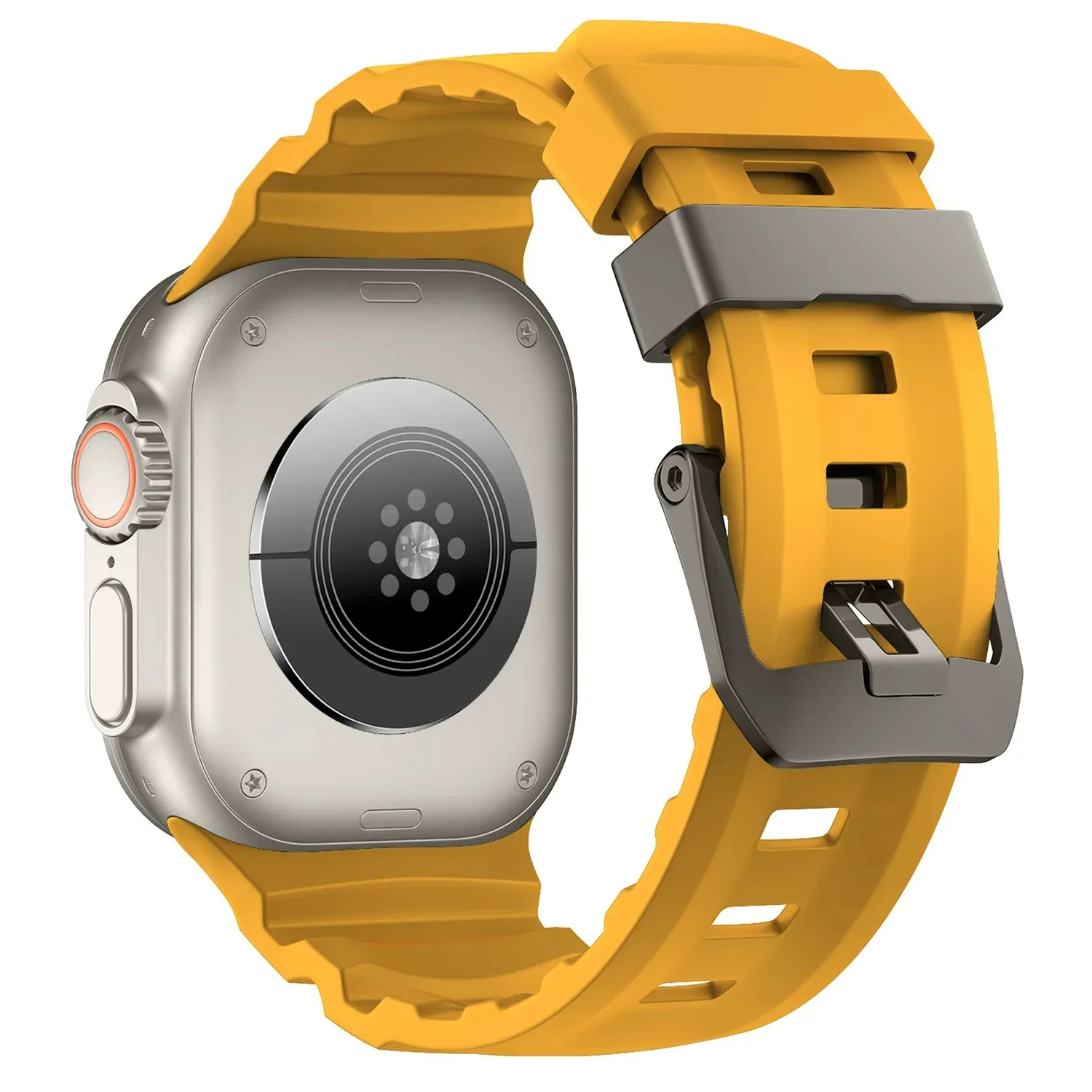 Sport Silicone Titanium Band For Apple Watch Ultra 2 10 9 8 7 SE 6 5 Soft rubber Bracelet Strap iWatch 42mm 44mm 45mm 46mm 49mm