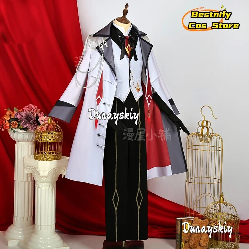 CosplayResplendent Feast Tartaglia コスプレアニメゲーム原神インパクト衣装ヴィンテージ紳士の男性スーツ衣装ウィッグ靴小道具