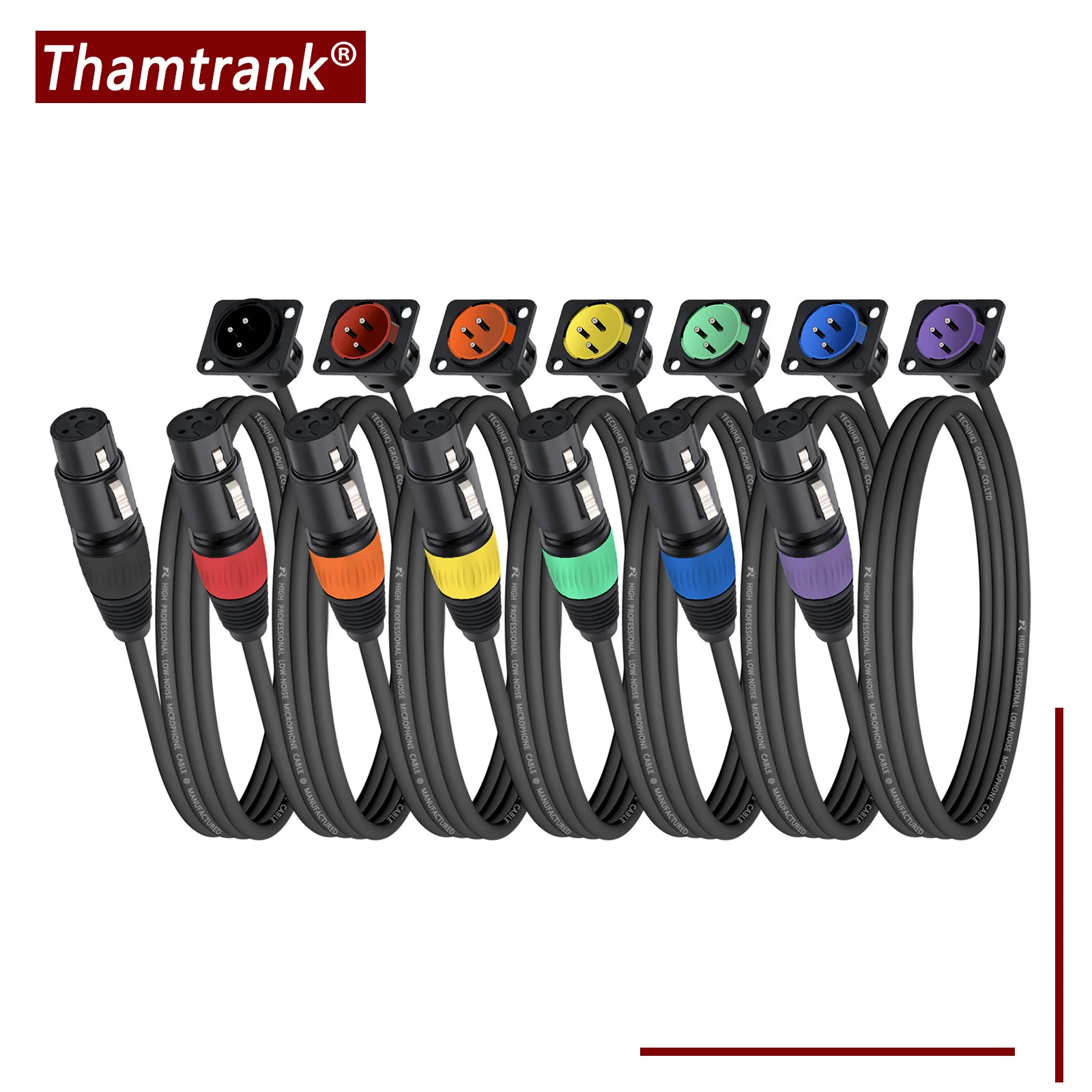 

3Pin MIC XLR Feed/Pass Thru Converter,3Pin XLR Male/Female Panel Mount Socket to XLR Female/Male Audio Extension Adapter Cord