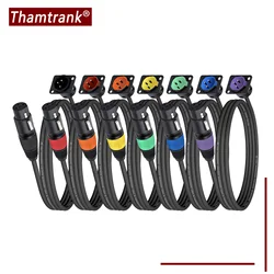 3Pin MIC XLR Feed/Pass Thru Converter,3Pin XLR Male/Female Panel Mount Socket to XLR Female/Male Audio Extension Adapter Cord