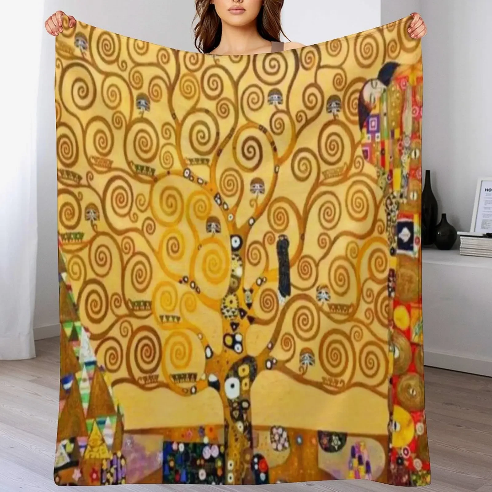 Gustav Klimt - tree of life Throw Blanket Durable Warm Blanket for Daily Home Use